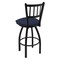 Holland Bar Stool Co 30" Swivel Bar Stool, Black Wrinkle, Graph Anchor Seat 81030BW014 - alternate 3
